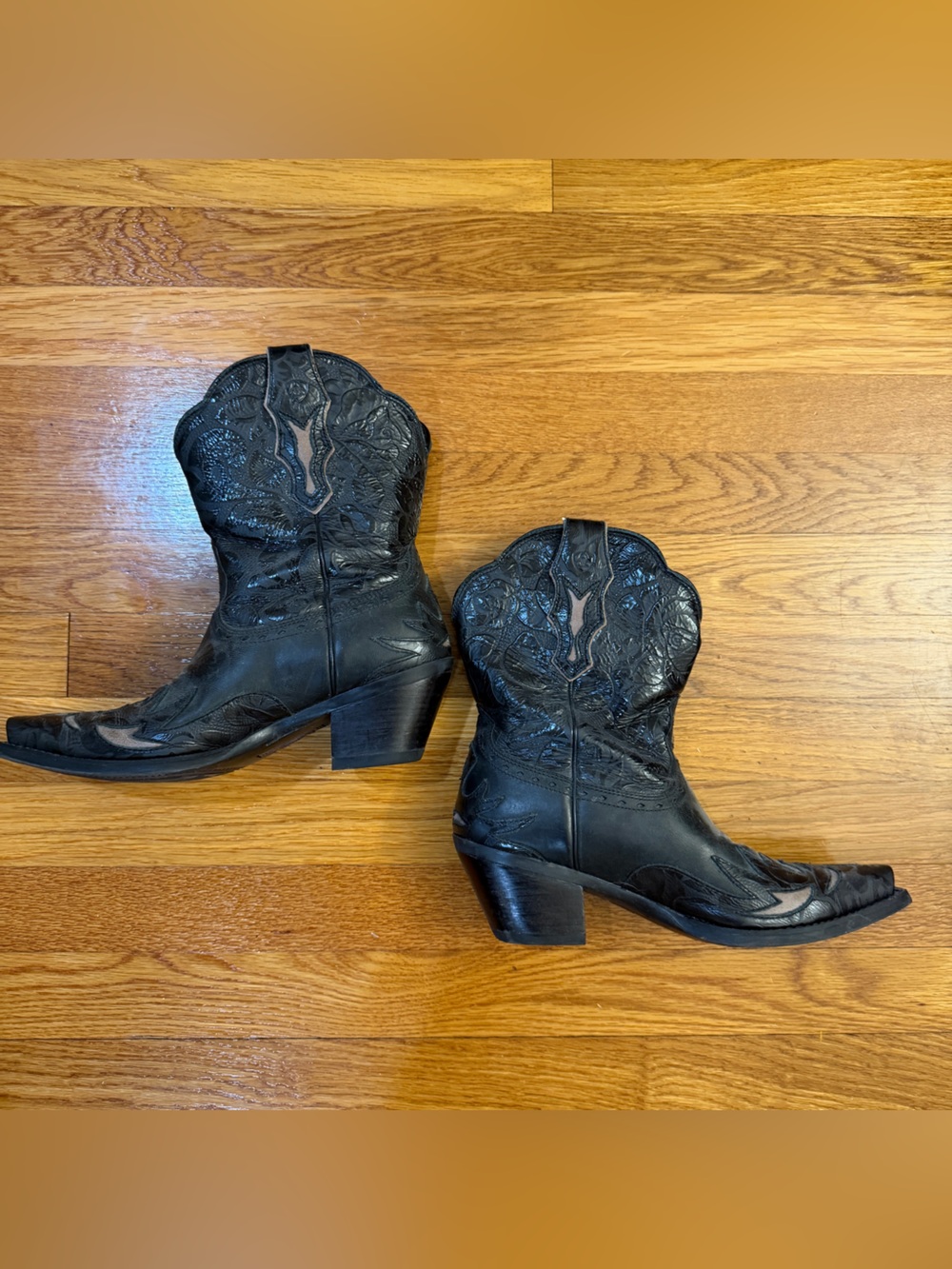 Ariat Dahlia Black Leather Western Boots (Style 10011914) - US Size 8 (EUR 38.5) - Picture 9 of 12